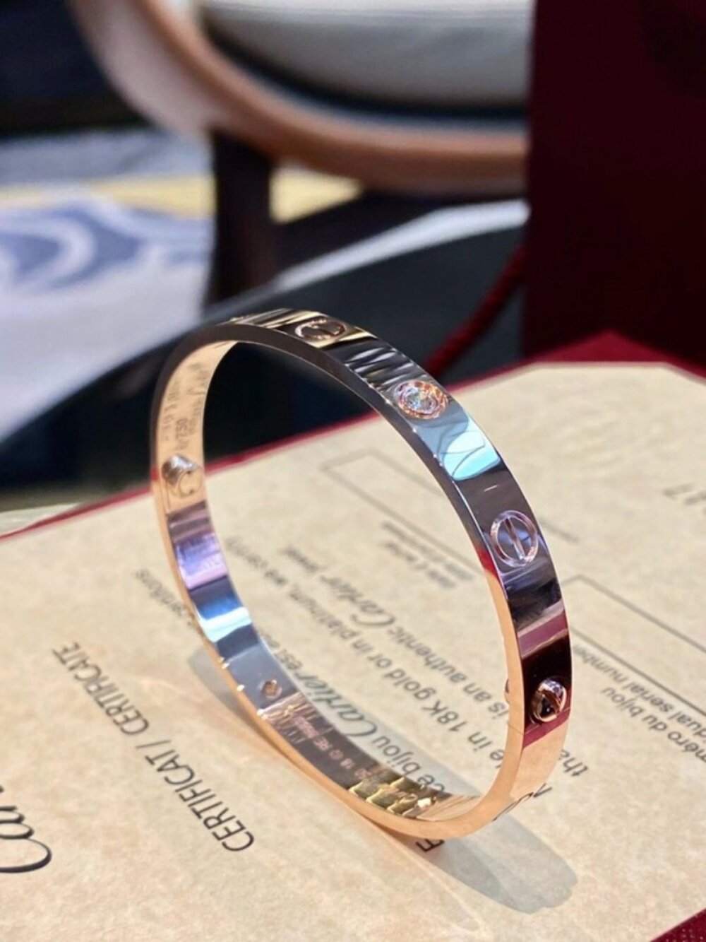 Cartier Bracelet - Rose Gold (Size 18)